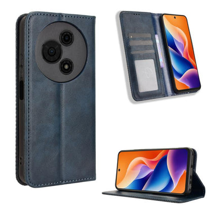 Magnetic Buckle Retro Texture Leather Phone Case, Compatible with TCL 605 / 60 SE