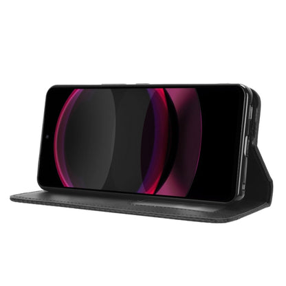 Magnetic Buckle Retro Texture Leather Phone Case, Compatible with Sharp Aquos R8 Pro / Leica Leitz Phone 3