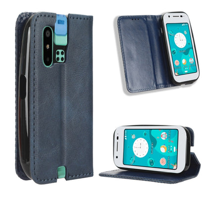 Magnetic Buckle Retro Texture Leather Phone Case, Compatible with Sharp Mamorino6
