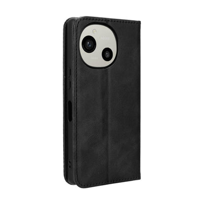 Magnetic Buckle Retro Texture Leather Phone Case, Compatible with Sharp Aquos R9