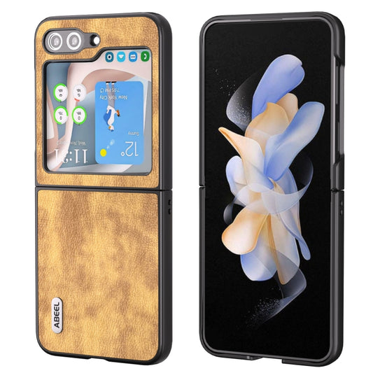 ABEEL Retro Litchi Texture PU Phone Case, Compatible with Samsung Galaxy Z Flip5