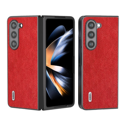 ABEEL Retro Litchi Texture PU Phone Case, Compatible with Samsung Galaxy Z Fold5