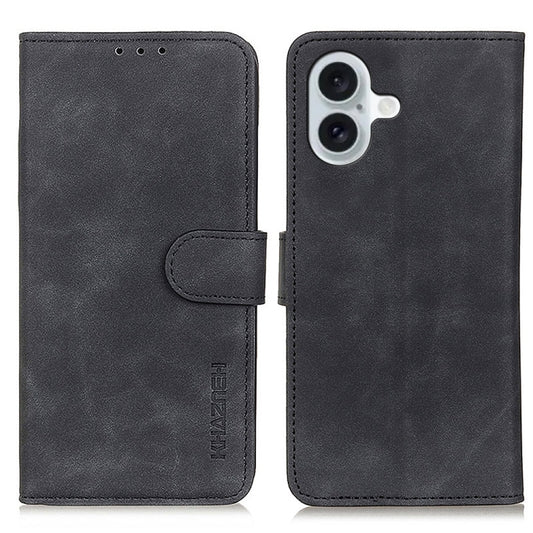 KHAZNEH Retro Texture Leather Phone Case, Compatible with iPhone 16