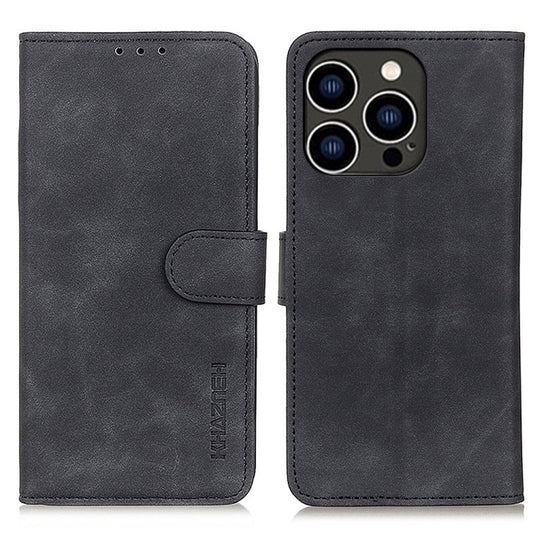 KHAZNEH Retro Texture Leather Phone Case, Compatible with iPhone 16 Pro