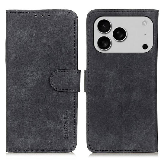 KHAZNEH Retro Texture Leather Phone Case, Compatible with iPhone 17 Pro Max