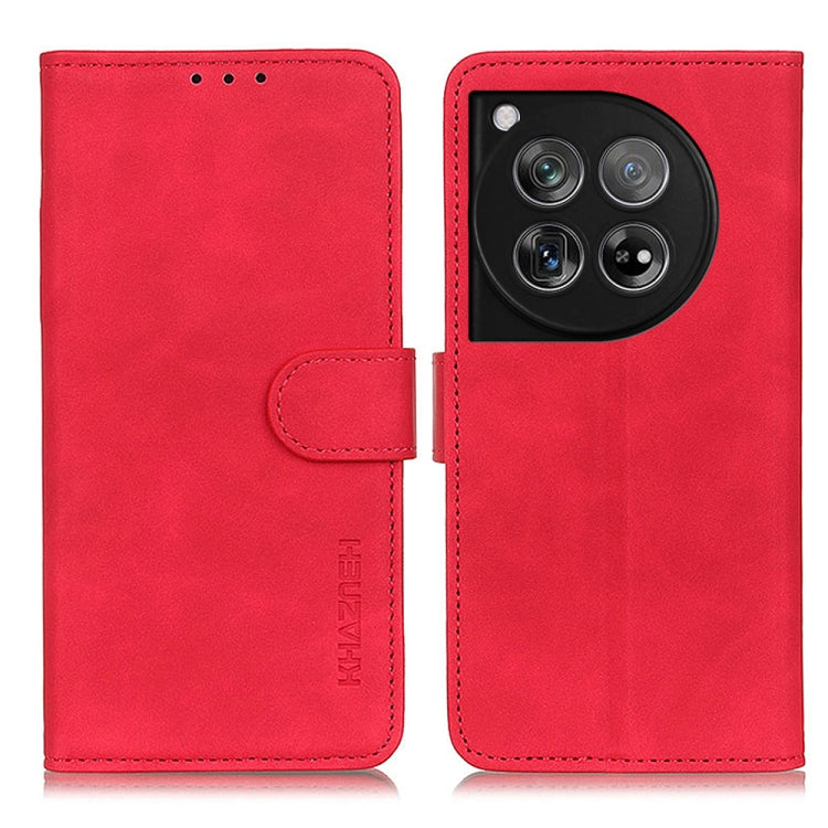 KHAZNEH Retro Texture Leather Phone Case, Compatible with OnePlus 12