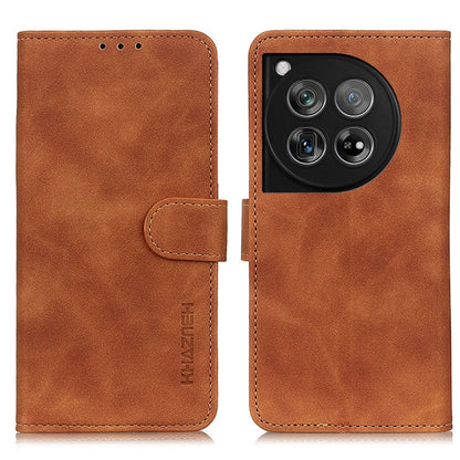 KHAZNEH Retro Texture Leather Phone Case, Compatible with OnePlus 12
