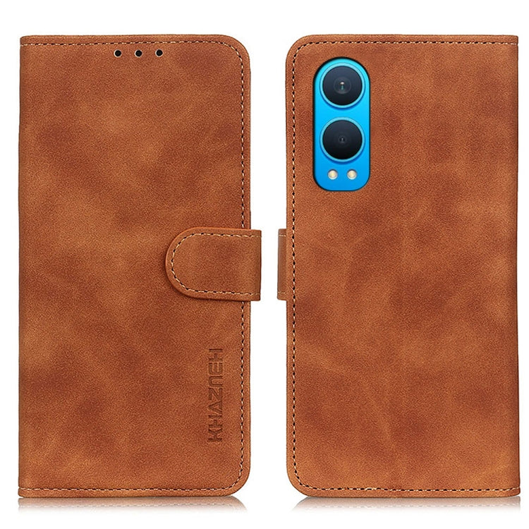 KHAZNEH Retro Texture Leather Phone Case, Compatible with OnePlus Nord CE4 Lite