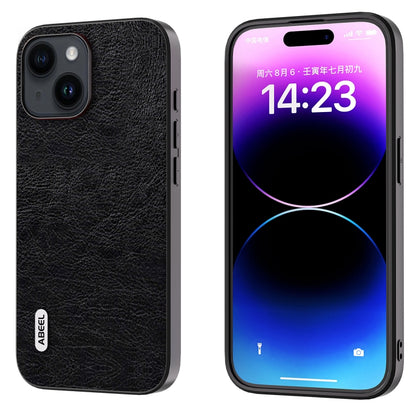 ABEEL Retro Litchi Texture PU Phone Case, Compatible with iPhone 14