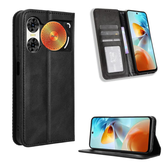 Magnetic Buckle Retro Texture Leather Phone Case, For ZTE nubia Music 2