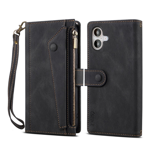 ESEBLE Retro Frosted RFID Flip Leather Phone Case, Compatible with iPhone 16 Plus