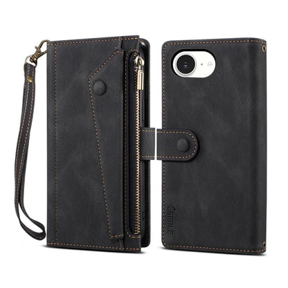 ESEBLE Retro Frosted RFID Flip Leather Phone Case, Compatible with iPhone 16e