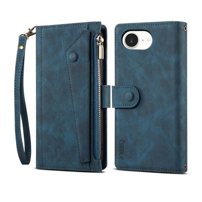 ESEBLE Retro Frosted RFID Flip Leather Phone Case, Compatible with iPhone 16e