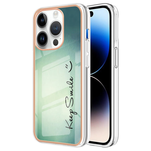 Electroplating Marble Dual-side IMD Phone Case, For iPhone 15 Pro Max