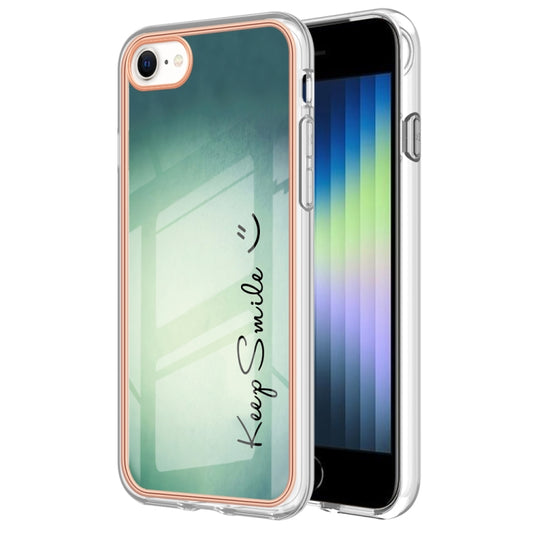 Electroplating Marble Dual-side IMD Phone Case, For iPhone SE 2022 / SE 2020 / 8 / 7