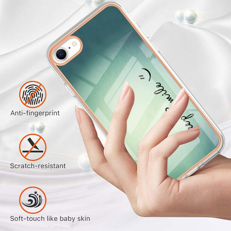 Electroplating Marble Dual-side IMD Phone Case, For iPhone SE 2022 / SE 2020 / 8 / 7
