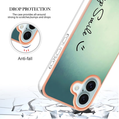 Electroplating Marble Dual-side IMD Phone Case, For iPhone 16
