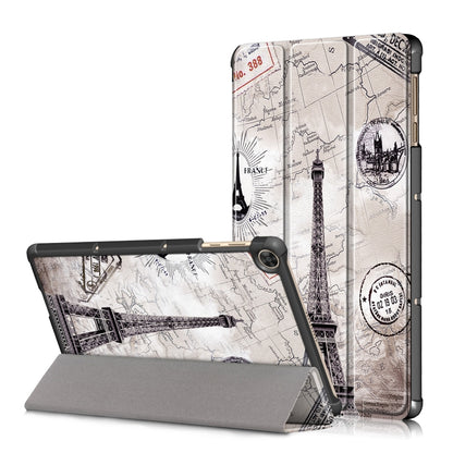 Custer Painted Painted 3-folding Holder Tablet PC Leather Case