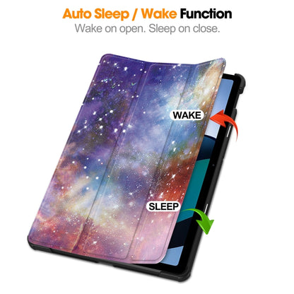 Custer Painted 3-Fold Holder Smart Leather Tablet Case