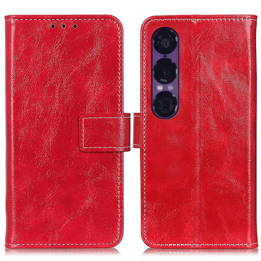 Retro Crazy Horse Texture Horizontal Flip Leather Phone Case