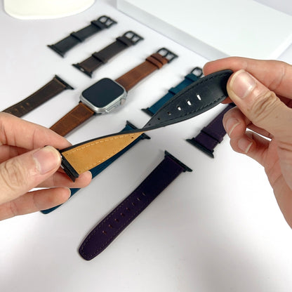 Retro Texture Leather Watch Band, Compatible with Apple Watch 42mm