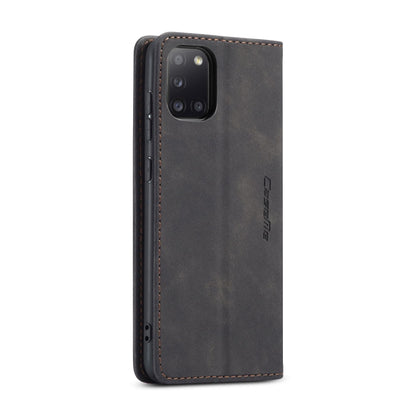 CaseMe-013 Multifunctional Retro Frosted Horizontal Flip Leather Case with Card Slot & Holder & Wallet, Compatible with Samsung Galaxy A31
