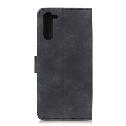 Compatible with OnePlus Nord PlKHAZNEH Retro Texture PU + TPU Horizontal Flip Leather Case with Holder & Card Slots & Wallet, Compatible with OnePlus Nord