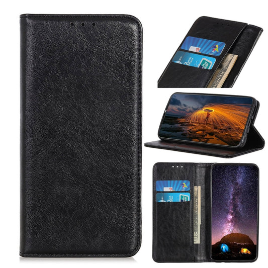 Compatible with OnePlus Nord Magnetic Retro Crazy Horse Texture Horizontal Flip Leather Case with Holder & Card Slots & Wallet, Compatible with OnePlus Nord