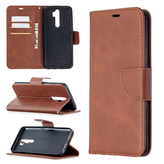 Retro Lambskin Texture Pure Color Horizontal Flip PU Leather Case with Holder & Card Slots & Wallet & Lanyard, Compatible with Oppo A5 (2020) / A9 (2020)