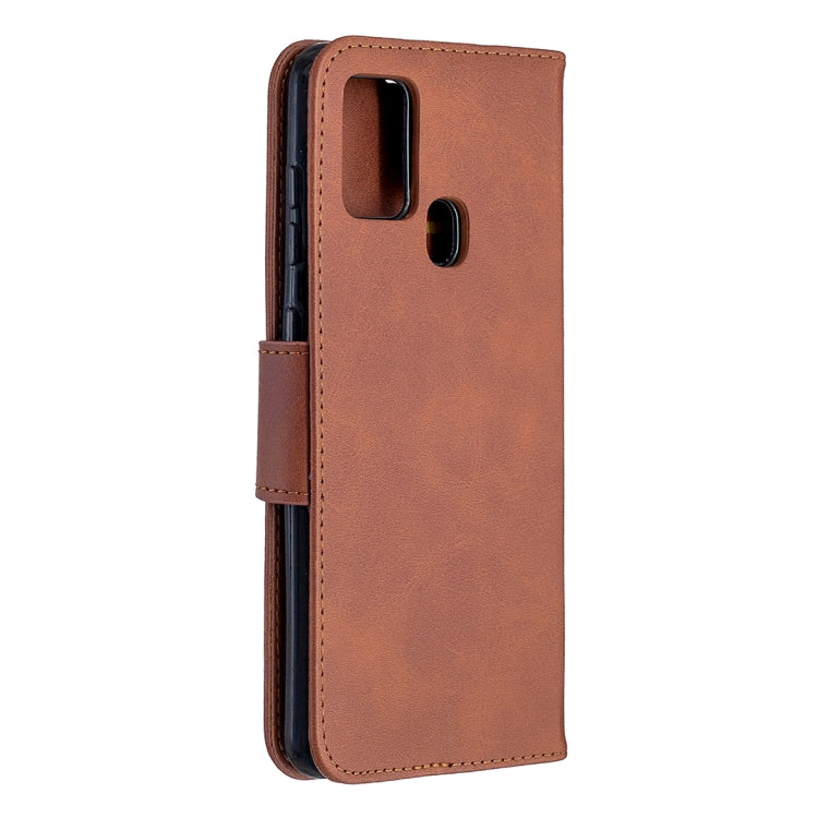 Retro Lambskin Texture Pure Color Horizontal Flip PU Leather Case with Holder & Card Slots & Wallet & Lanyard, For Samsung Galaxy A21s