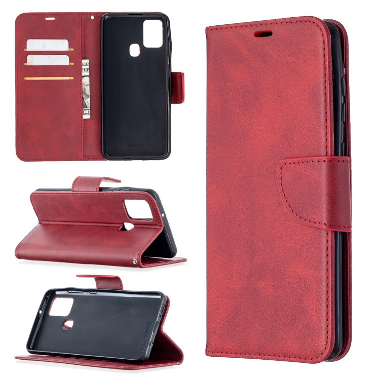 Retro Lambskin Texture Pure Color Horizontal Flip PU Leather Case with Holder & Card Slots & Wallet & Lanyard, For Samsung Galaxy A21s