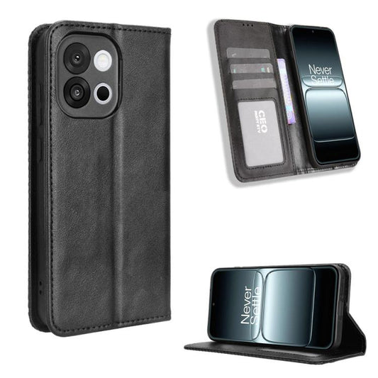Magnetic Buckle Retro Texture Leather Phone Case