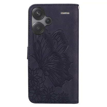 Retro Skin Feel Butterflies Embossing Horizontal Flip Leather Phone Case