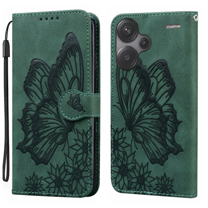 Retro Skin Feel Butterflies Embossing Horizontal Flip Leather Phone Case