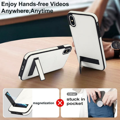 Retro Leather Invisible Stand MagSafe Phone Case