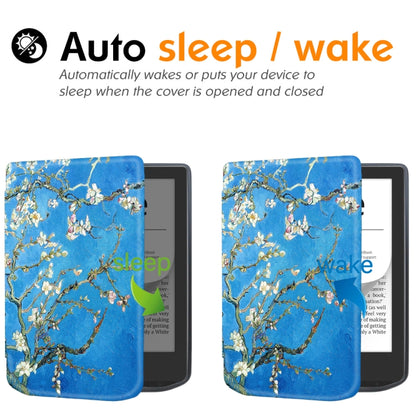 Painted Retro Skin-feel Leather Smart Tablet Case