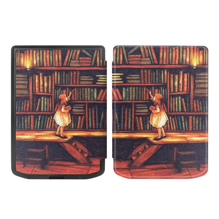 Painted Retro Skin-feel Leather Smart Tablet Case