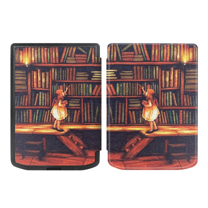 Painted Retro Skin-feel Leather Smart Tablet Case