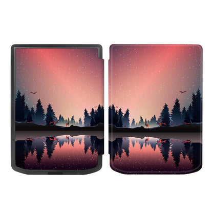 Painted Retro Skin-feel Leather Smart Tablet Case