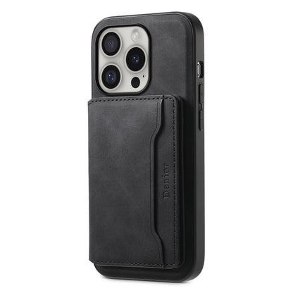 Denior D13 Retro Texture Leather MagSafe Card Bag Phone Case