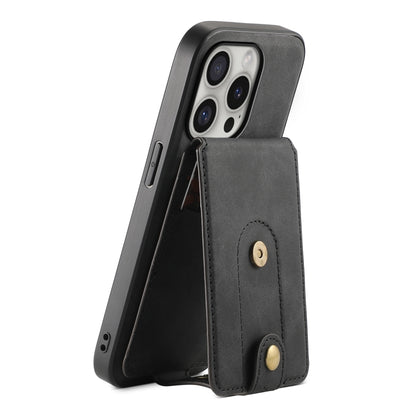 Denior D14 NK Retro Pattern MagSafe Magnetic Card Holder Leather Phone Case
