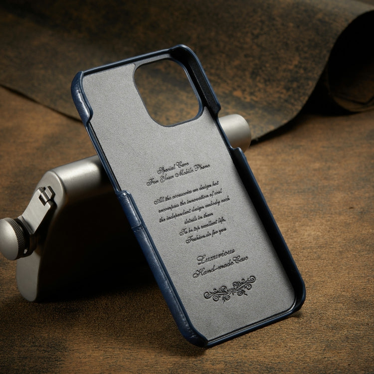 Fierre Shann Retro Oil Wax Texture PU Leather Case with Card Slots, Compatible with iPhone 12 Pro Max