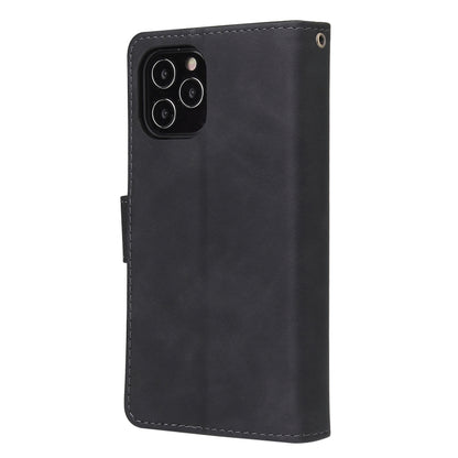 Multifunctional Retro Frosted Horizontal Flip Leather Case with Card Slot & Holder & Zipper Wallet & Photo Frame & Lanyard, For iPhone 12 mini