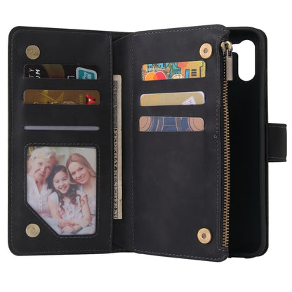 Multifunctional Retro Frosted Horizontal Flip Leather Case with Card Slot & Holder & Zipper Wallet & Photo Frame & Lanyard, For Samsung Galaxy A11
