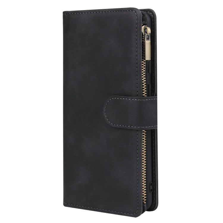 Multifunctional Retro Frosted Horizontal Flip Leather Case with Card Slot & Holder & Zipper Wallet & Photo Frame & Lanyard, For Samsung Galaxy A21s