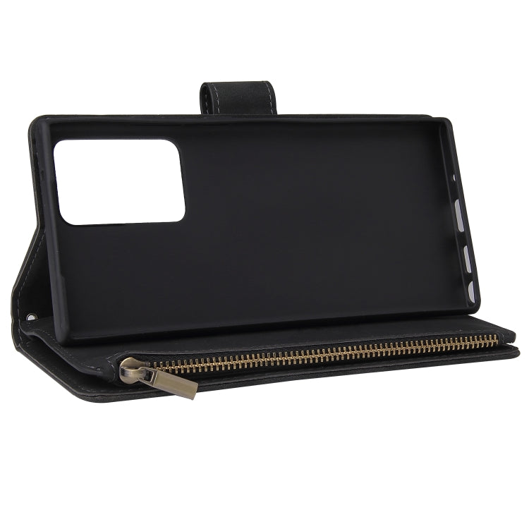 Multifunctional Retro Frosted Horizontal Flip Leather Case with Card Slot & Holder & Zipper Wallet & Photo Frame & Lanyard, For Samsung Galaxy Note20 Ultra