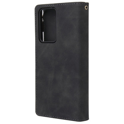 Multifunctional Retro Frosted Horizontal Flip Leather Case with Card Slot & Holder & Zipper Wallet & Photo Frame & Lanyard