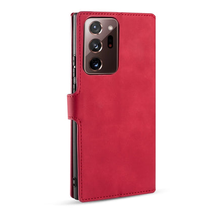 DG.MING Retro Oil Side Horizontal Flip Case with Holder & Card Slots & Wallet, Compatible with Samsung Galaxy Note20 Ultra