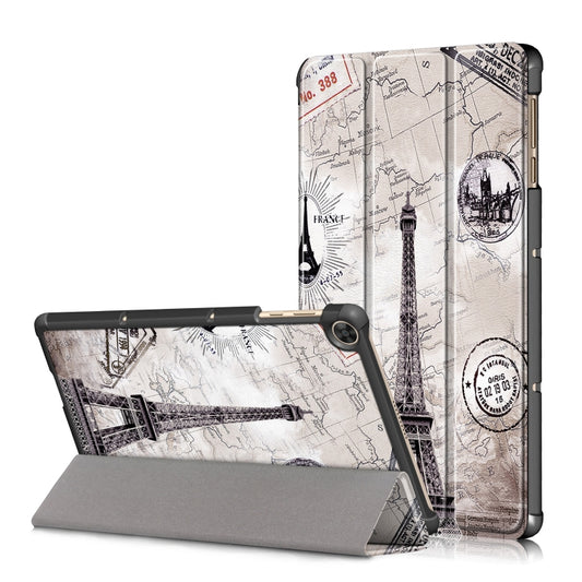 For Huawei Enjoy Tablet 2 10.1 inch / Honor Pad 6 10.1 inch Colored Drawing Pattern Horizontal Flip Leather Case with Three-folding Holder & Sleep / Wake-up Function