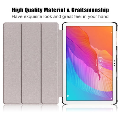 For Huawei Enjoy Tablet 2 10.1 inch / Honor Pad 6 10.1 inch Colored Drawing Pattern Horizontal Flip Leather Case with Three-folding Holder & Sleep / Wake-up Function